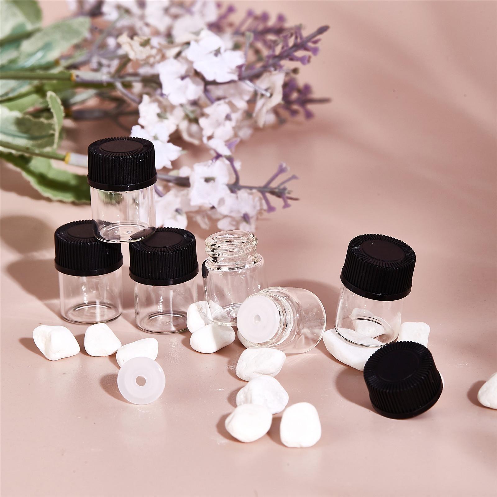 100 Pcs Essential Oil  Vial with orifice 1ml  Dram bottle
