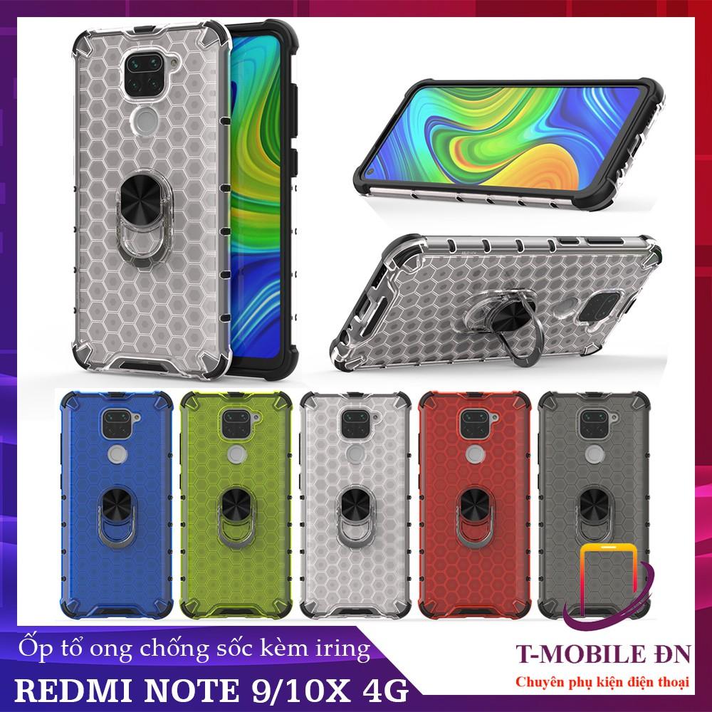 Ốp lưng cho Xiaomi Redmi Note 7 Pro 8 Pro Note 9S 9 Pro Max 10X 4G chống sốc họa tiết tổ ong kèm nhẫn iring