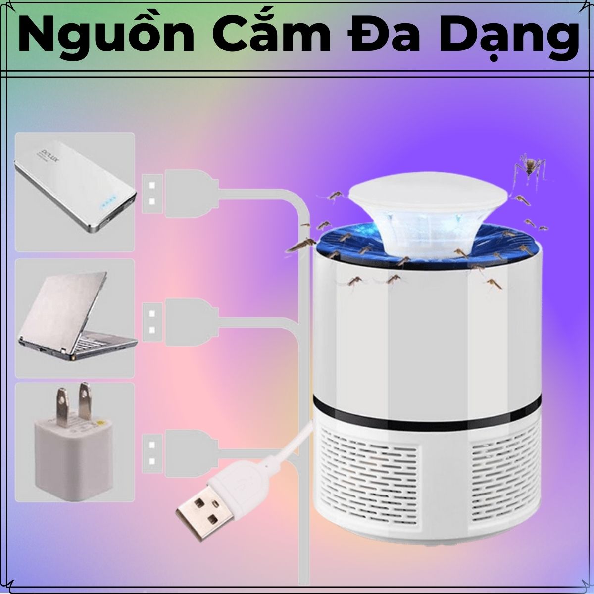 Máy Bắt Muỗi Thông Minh, Thu Hút Côn Trùng Hiệu Quả Bằng Đèn Led NANO Kèm Dây Cắm USB Không Tốn Điện, Dễ Dùng, An Toàn