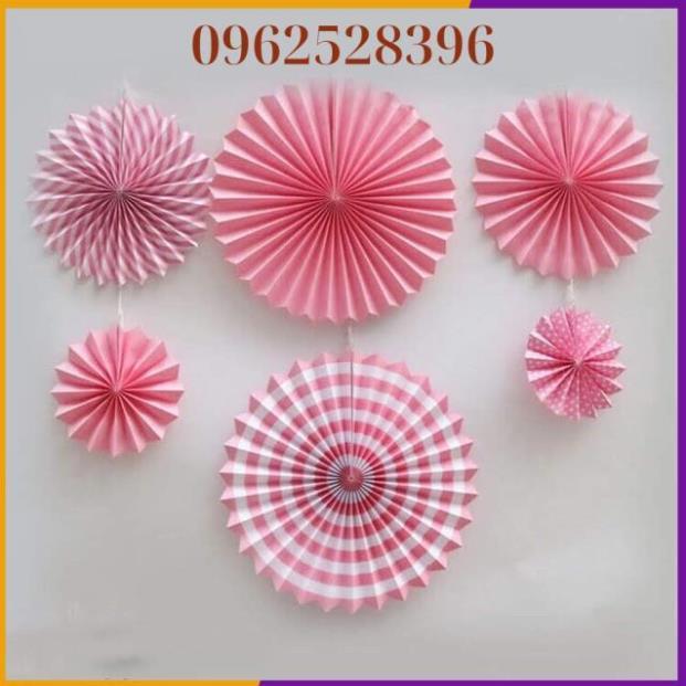 Trang trí Hoa Giấy Hình Quạt( Patty fan)Trang Trí Sinh Nhật