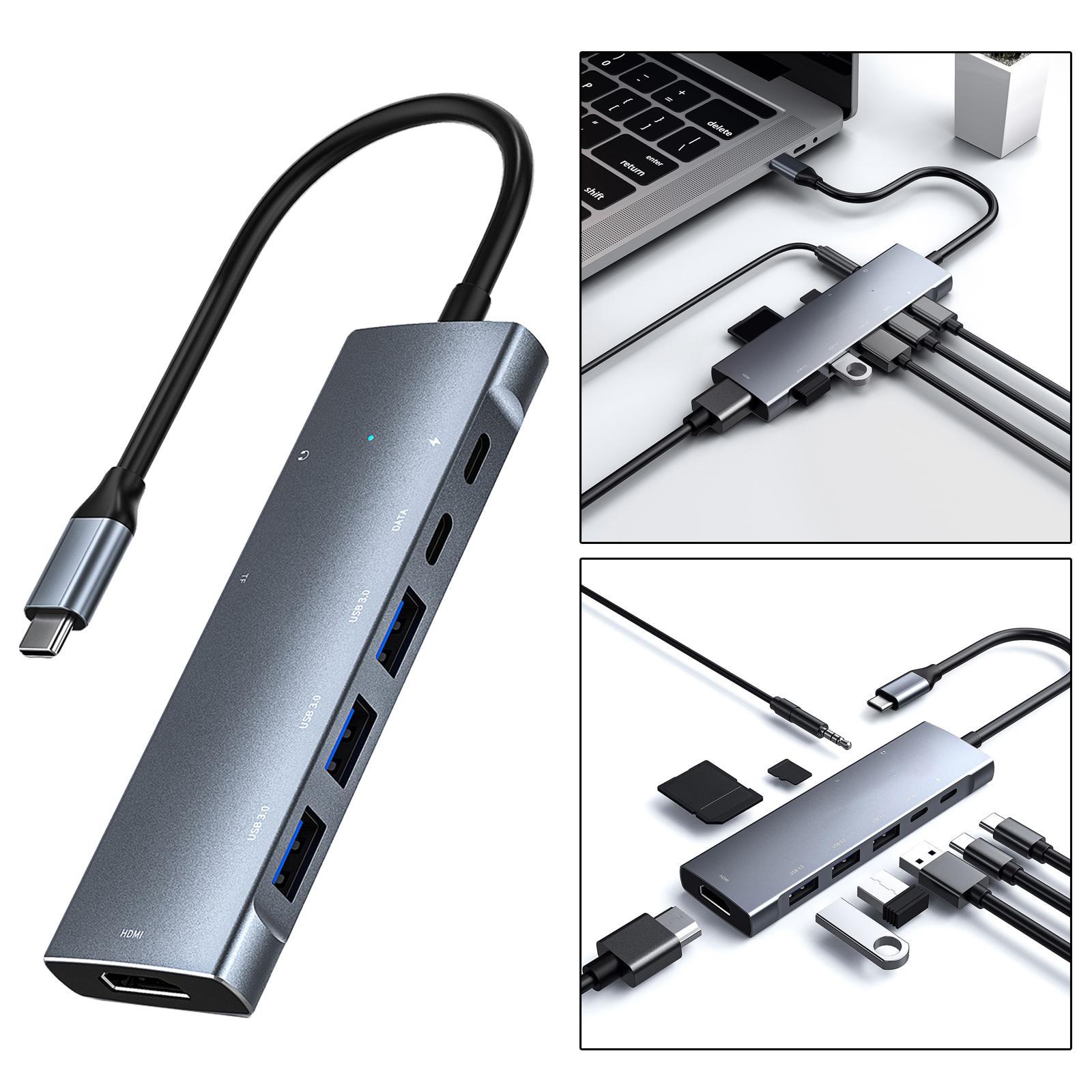 Universal 9 in 1 Hub with 2 PD Charging for