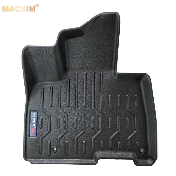 Thảm lót sàn xe ô tô Kia Carnival Nhãn hiệu Macsim chất liệu nhựa TPV cao cấp màu đen 7 chỗ