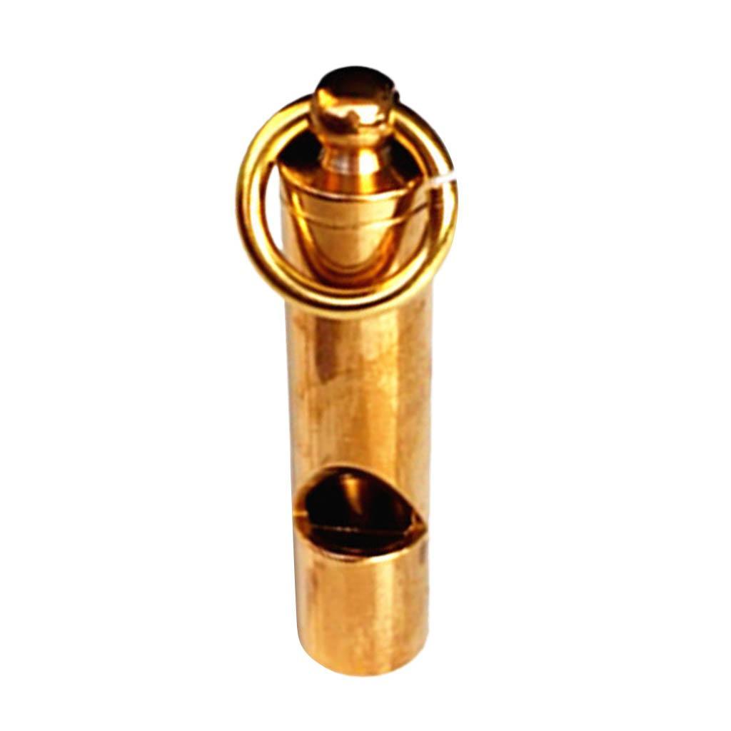 2Pcs Portable Brass Whistle Emergency Tool For Ourdoor Hiking Camping Climbing Key Chain