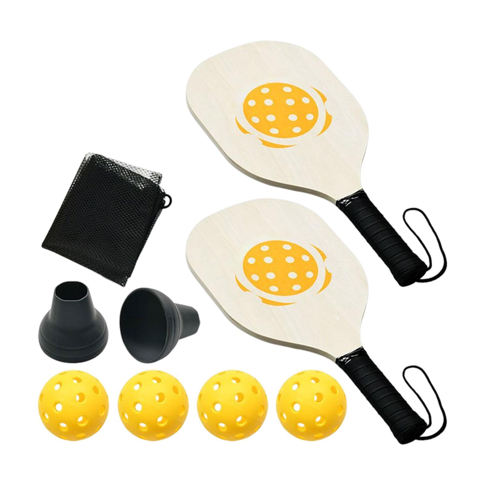 Lightweight Pickleball Paddles Set of 2 Rackets 4 Balls Portable Storage Bag