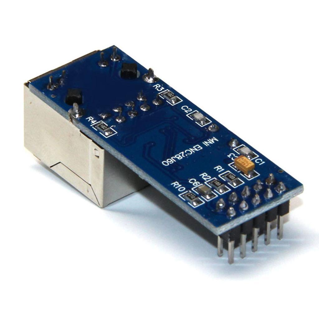 Mini ENC28J60 Ethernet LAN Network Module with 3.3 V Pin Header Power Supply