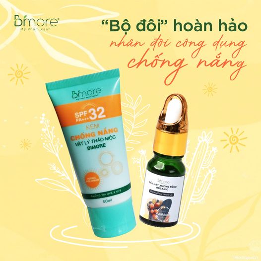Kem chống nắng Bimore SPF PA+++35 dưỡng da và ngăn tia UVA_UVB_50ml
