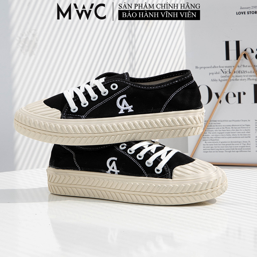 Giày Thể Thao Nữ Converse MWC Thiết Kế Thêu Chữ A  Kiểu Dáng Thanh Lịch Màu Đen  NUTT- 0589