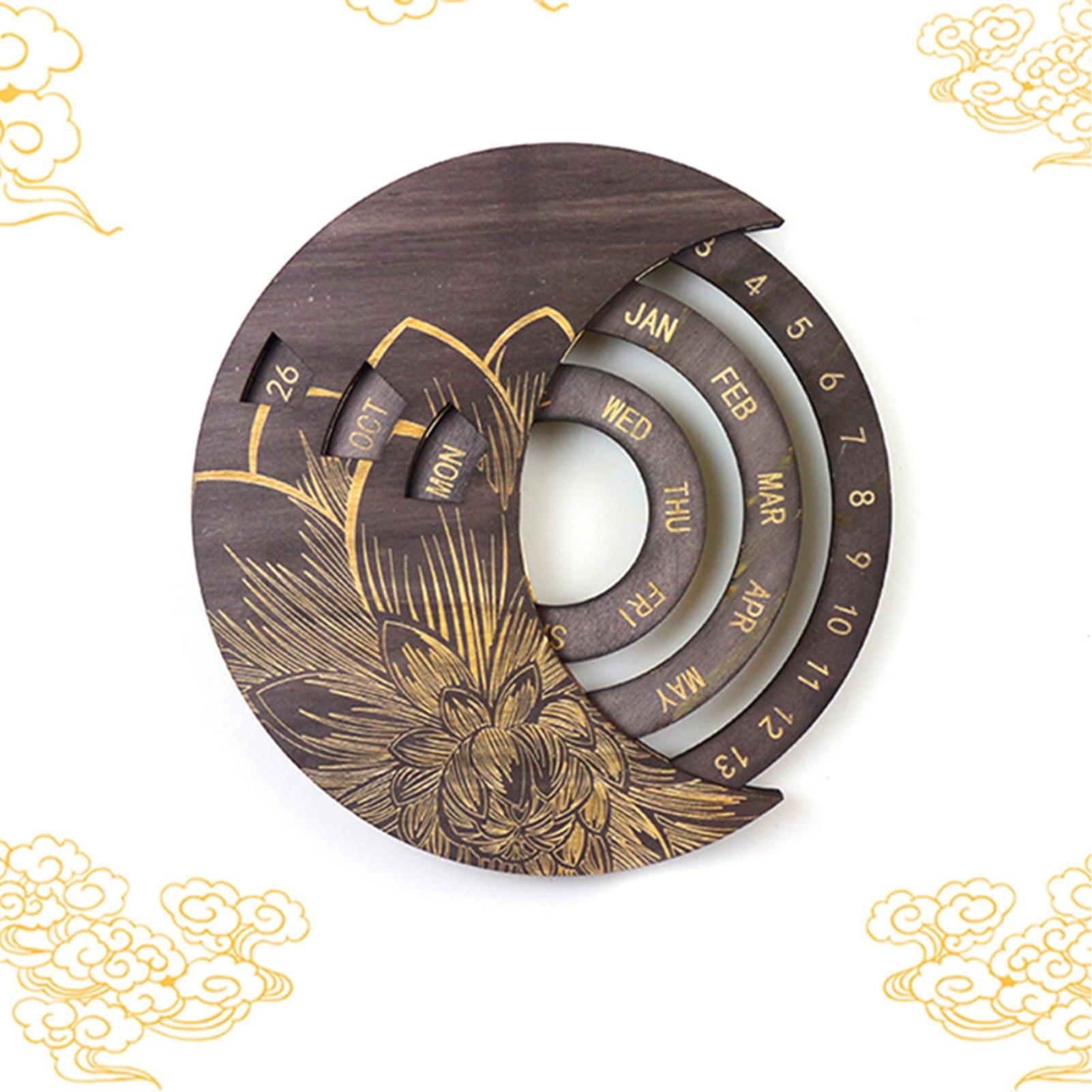 Lịch gỗ Treo tường Lịch vạn niên Trang trí cho Văn phòng Nhà hàng