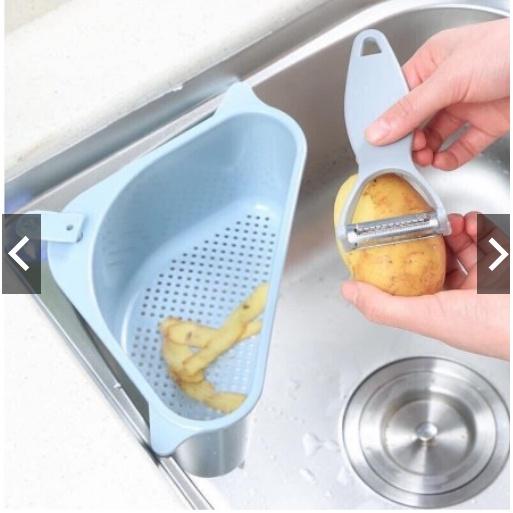 Giỏ tam giác treo bồn rửa đựng đồ khay đựng đồ rửa chén tiện dụng