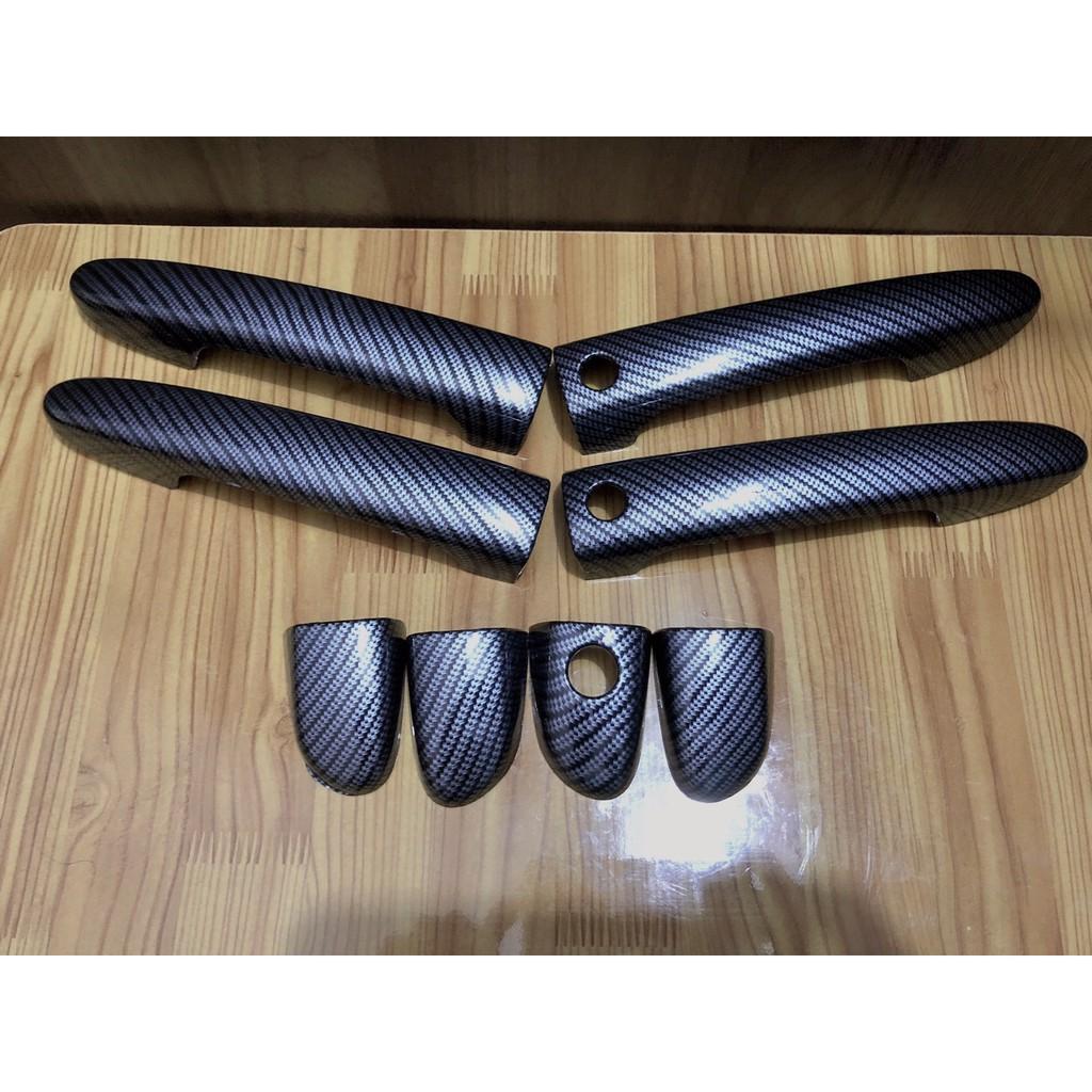 Ốp cửa ô tô - Bộ 4 Ốp Tay Nắm Cửa MAZDA 2, MAZDA 3,MAZDACX5, MAZDA 6 Cacbon