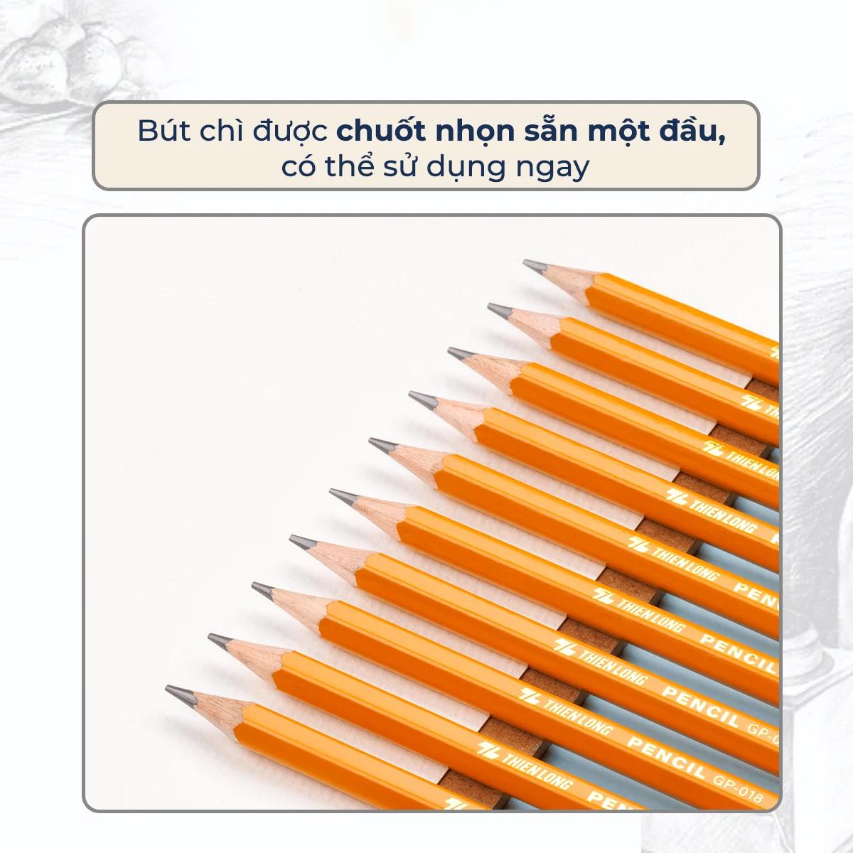 Hộp 10 Bút Chì Gỗ 2B - Thiên Long GP-018-2B