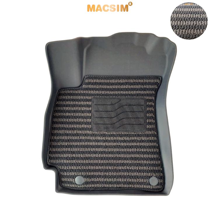 Thảm Lót Sàn 2 Lớp TPE Macsim Elantra 2023+ Chuẩn Form, Bền, Không Mùi (sd3 xám đen ct)