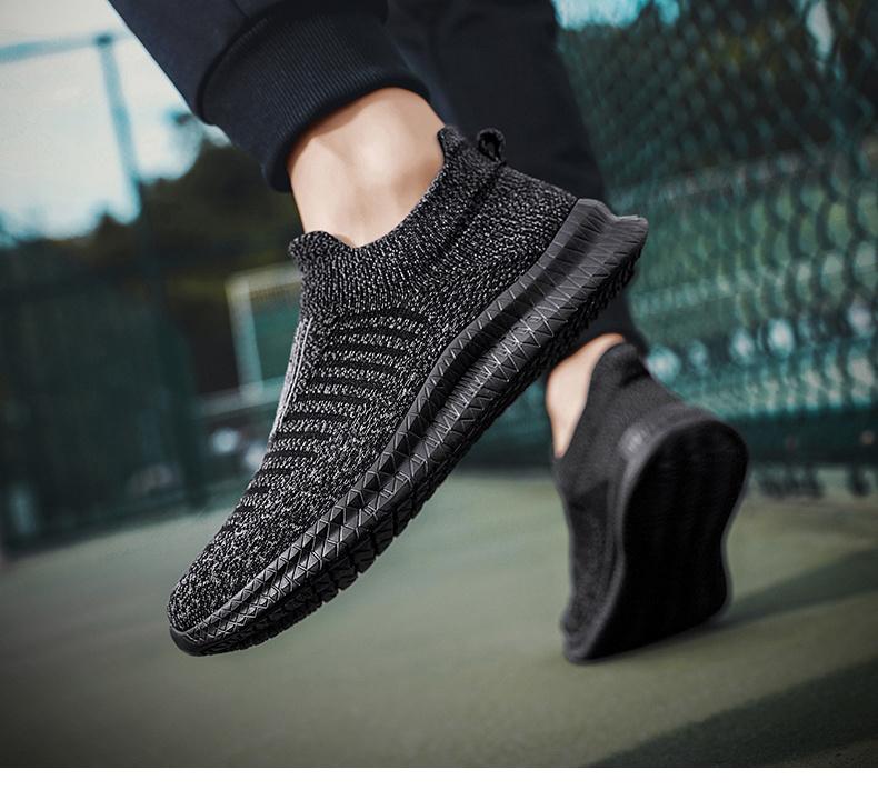 Mới 2022 Chạy Bộ Nam Đen Thoáng Khí Nam Giày Cổ Điển Thời Trang Thoải Mái Đi Giày Du Lịch Masculin Giày Color: Black Shoe Size: 8