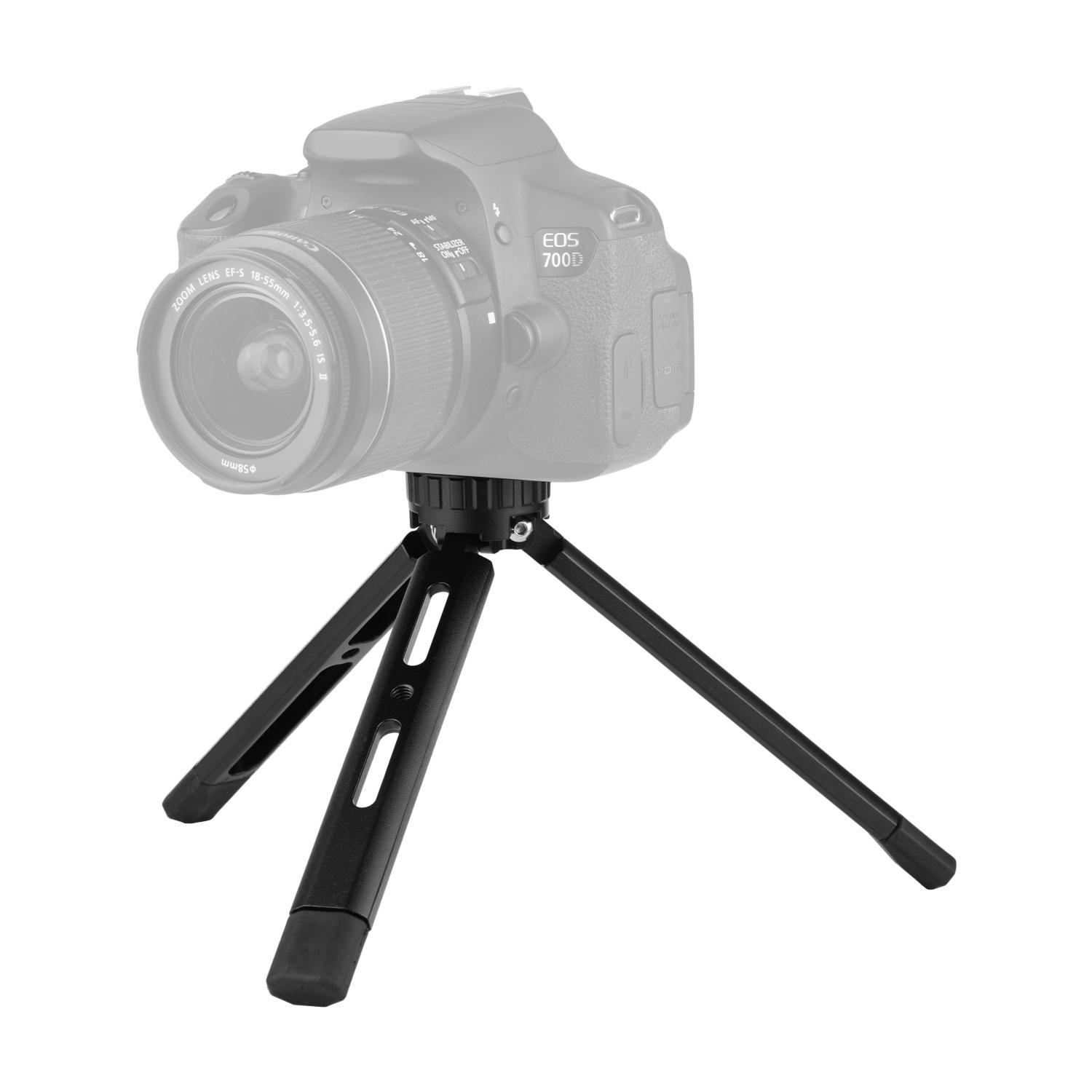 Chân máy gấp gọn để bàn hợp kim nhôm với 1/4 vít cho máy ảnh DSLR,điện thoại di động