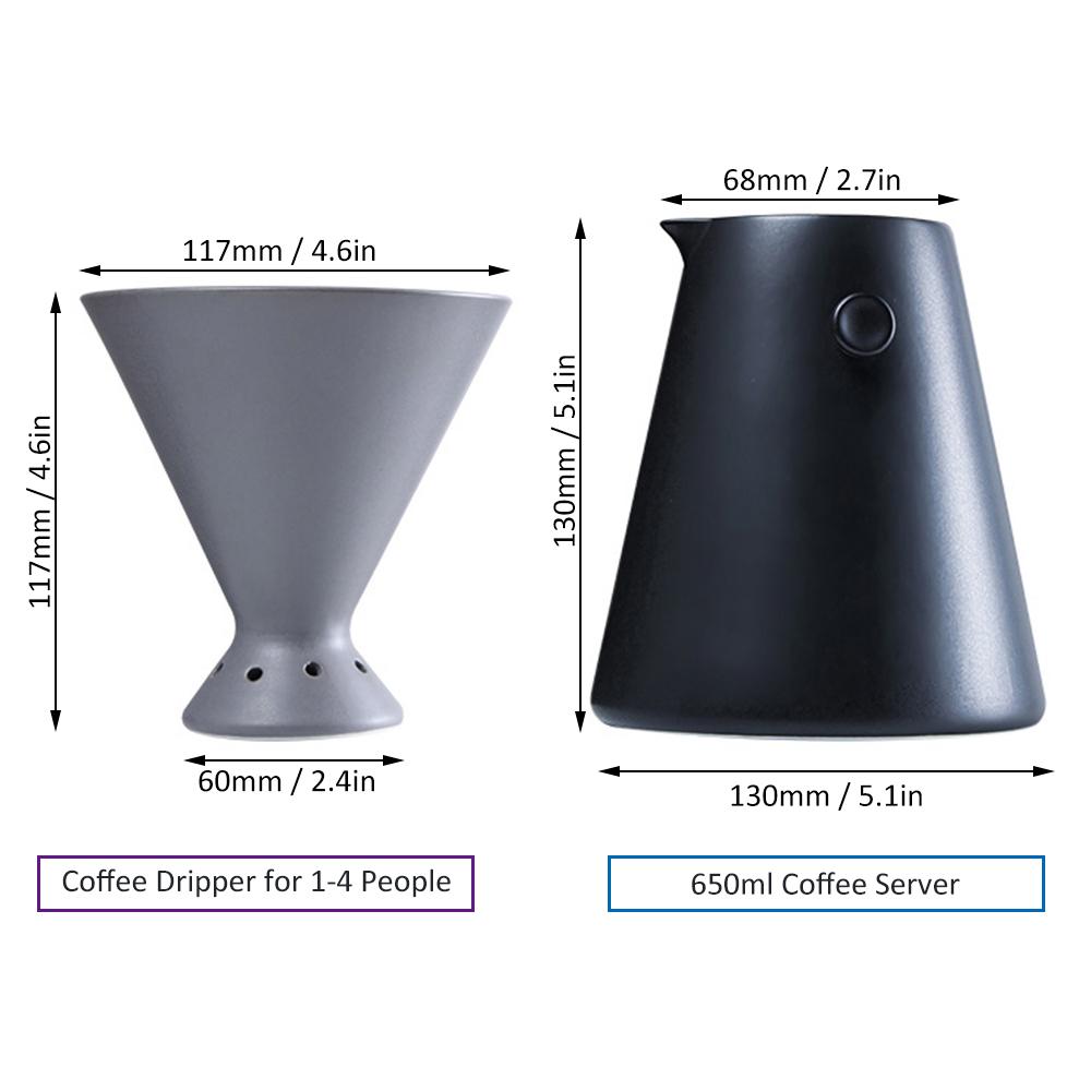 Máy Pha Cà Phê Bằng Gốm 650Ml