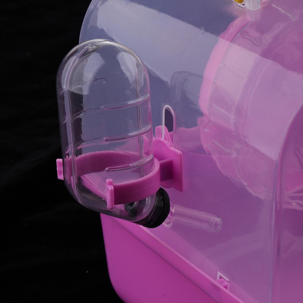 Portable Carrier Hamster Carry Case Cage with Water Bottle Outdoor