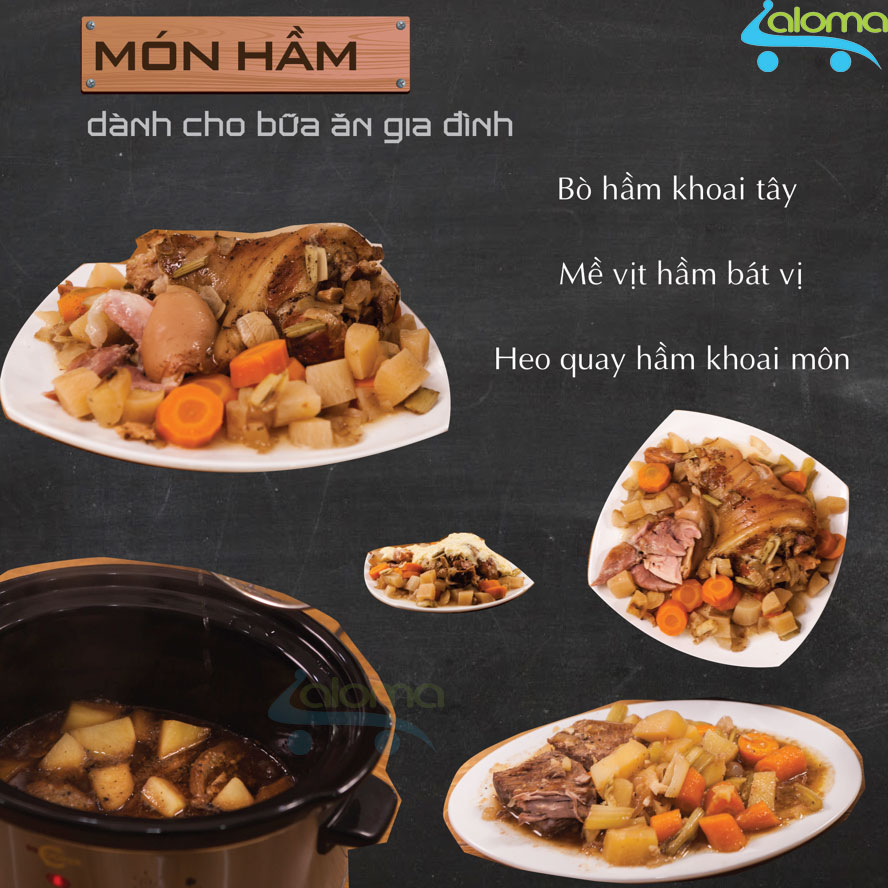 Nồi nấu chậm hầm kho nấu cháo dinh dưỡng 1.5 lít BBcooker BS15 - Tặng 5 bộ Inox có nắp