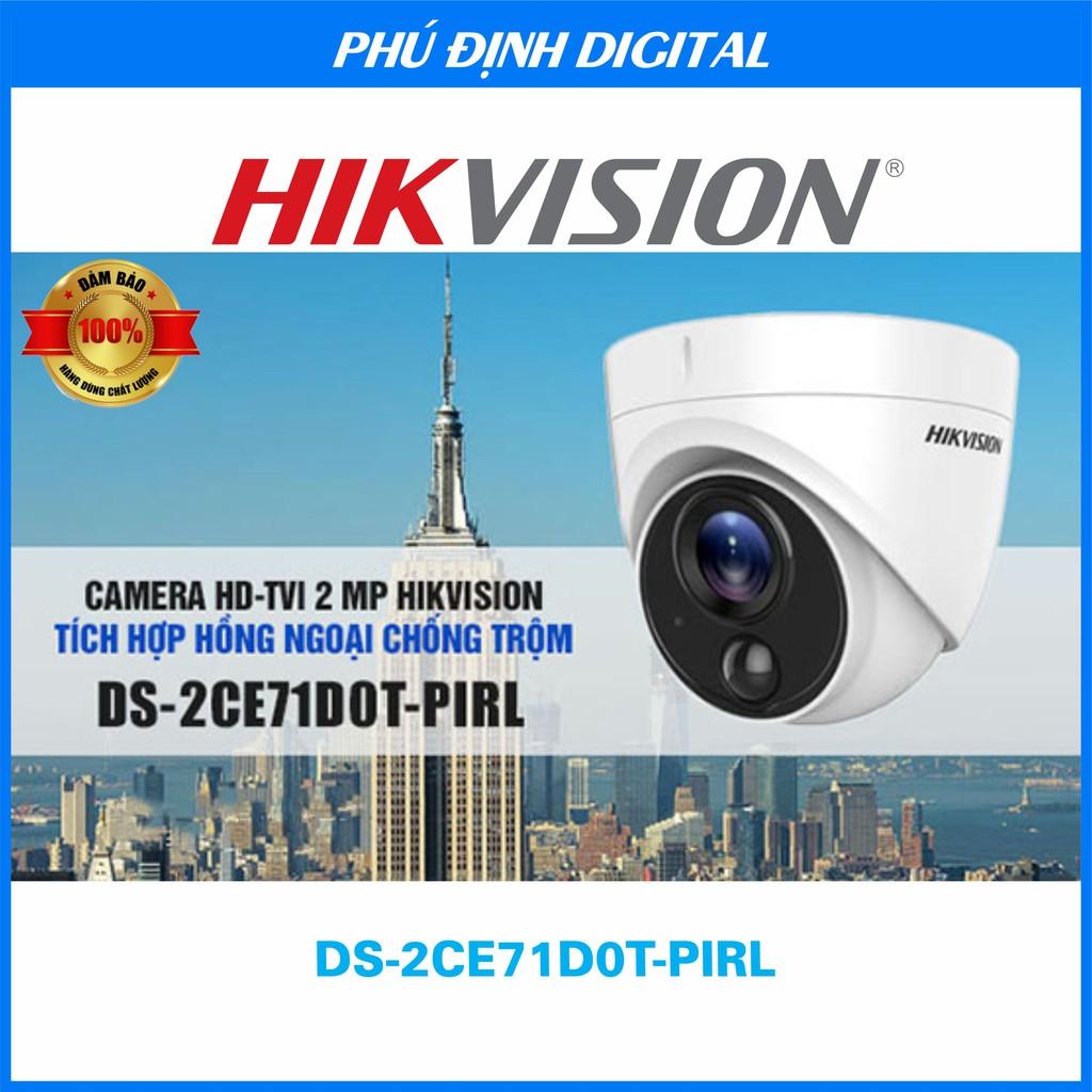 Camera HDTVI PIR 2MP Hikvision DS-2CE71D0T-PIRL - Hàng Chính Hãng