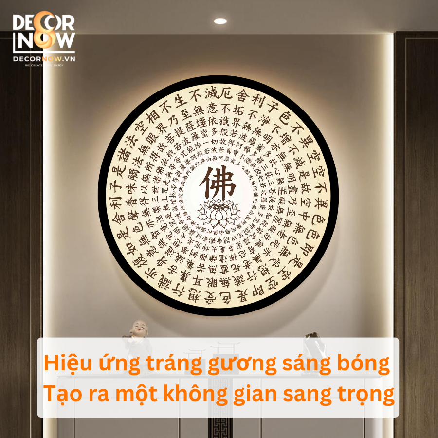 Đèn Hào Quang Phật DECORNOW, Bát Nhã Tâm Kinh, Trang Trí Ban Thờ Mẹ Quan Âm, Các Vị Phật DCN-01