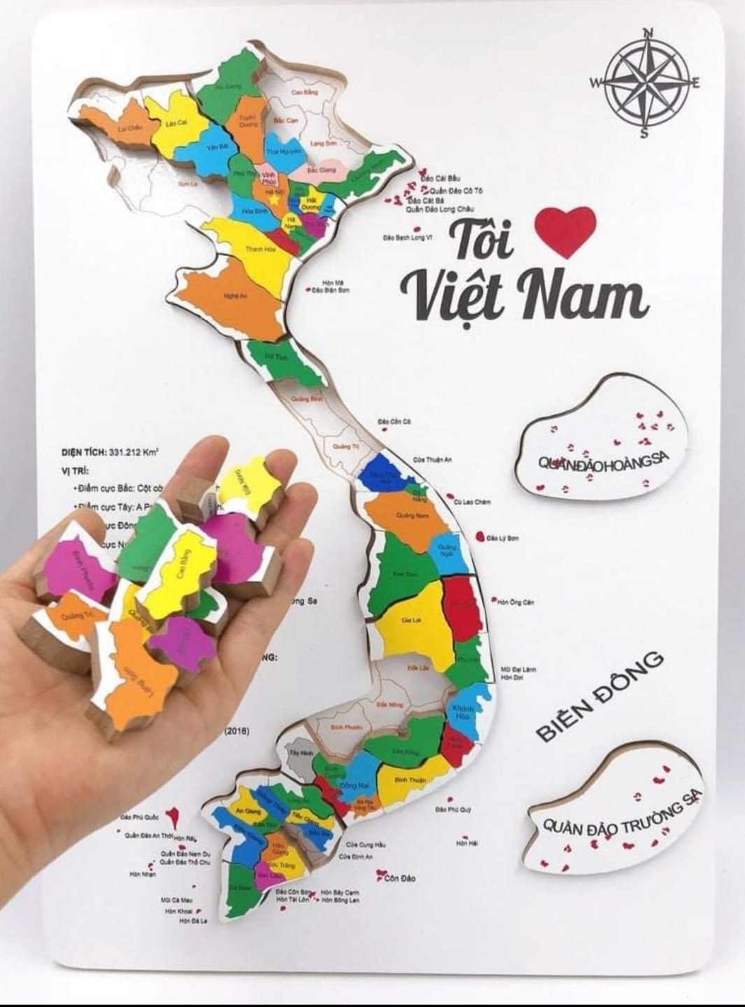 Đồ chơi Ghép hình tỉnh thành Việt Nam