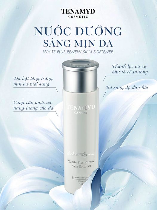 Nước dưỡng trắng mịn da TENAMYD White Plus Renew Skin Softener 140ml