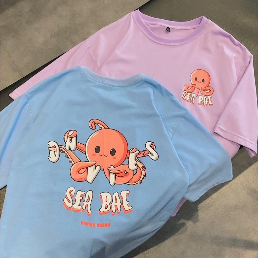 SEA BAE bạch tuộc form rộng ulzzang couple nam nữ UNISEX