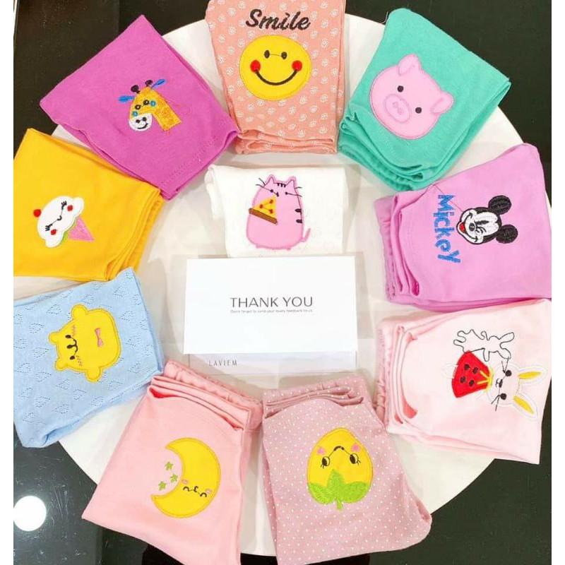 Quần legging lửng xuất dư thêu hình cho bé gái