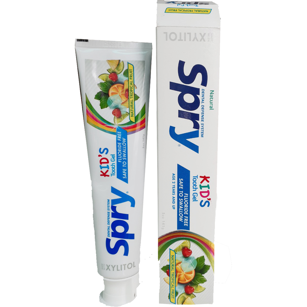 Gel đánh răng trẻ em với Xylitol Spry 141 g