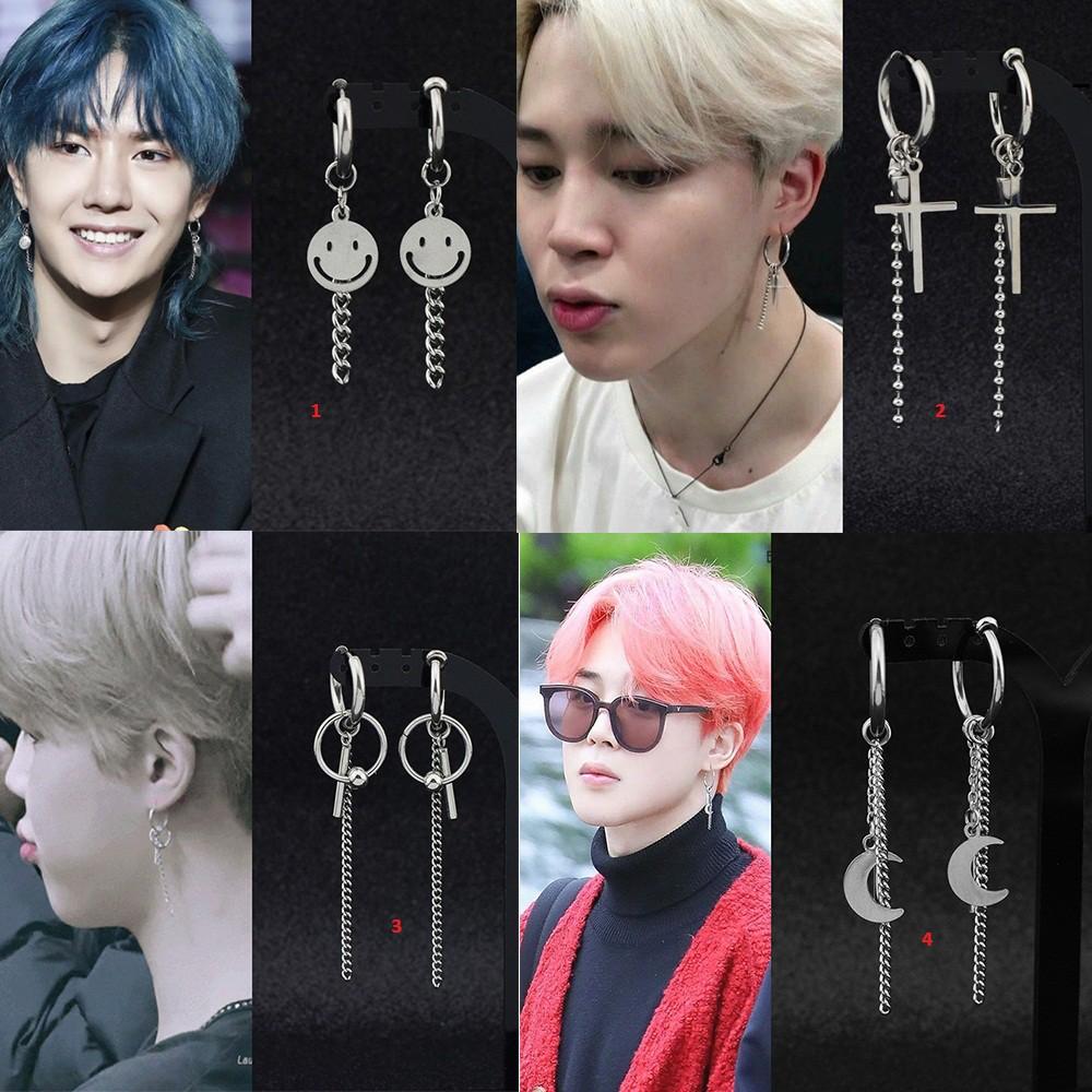 Bông tai Hàn Quốc Thiết Kế Tua Rua Idol Kpop