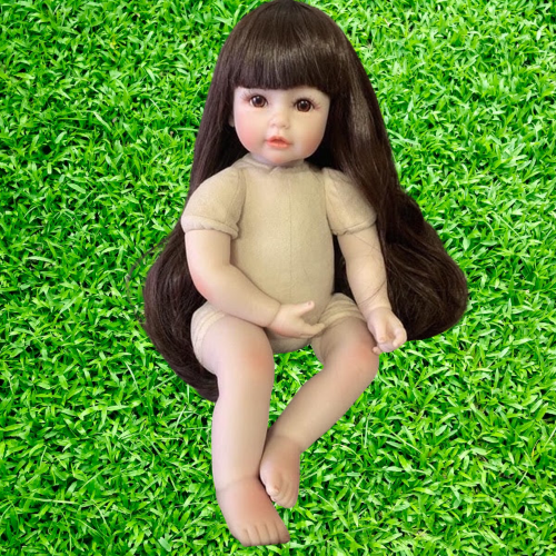 Búp Bê Tái Sinh Thân Gòn KEIUMI Môi Cong Tóc Dài 50 cm 20 inch Reborn Vinyl Doll PVN3421