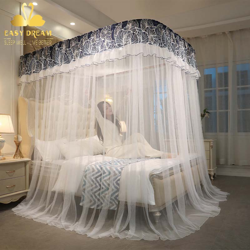 Mùng khung không khoan tường - Màn Ngủ Cao cấp Easy Dream  chống muỗi -kiểu dáng khách sạn - công chúa 