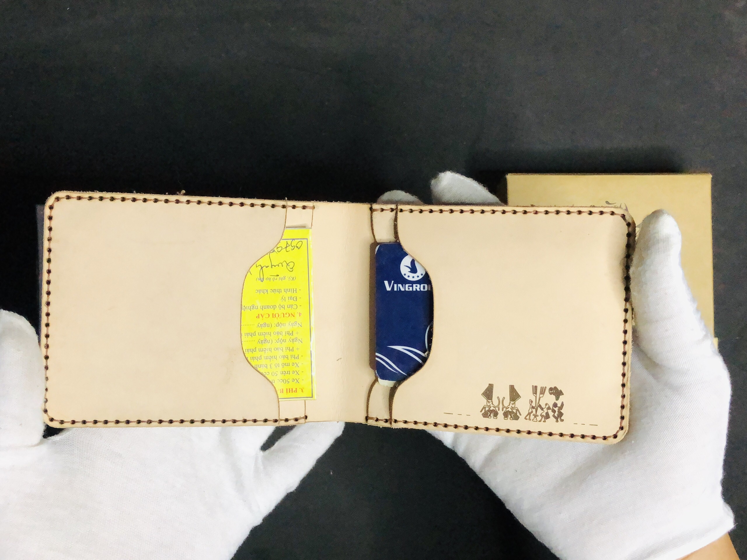 Hình ảnh VÍ RAM TRỐNG ĐỒNG DÁNG NGANG (DA BÒ THUỘC THẢO MỘC VEGTAN WALLET)