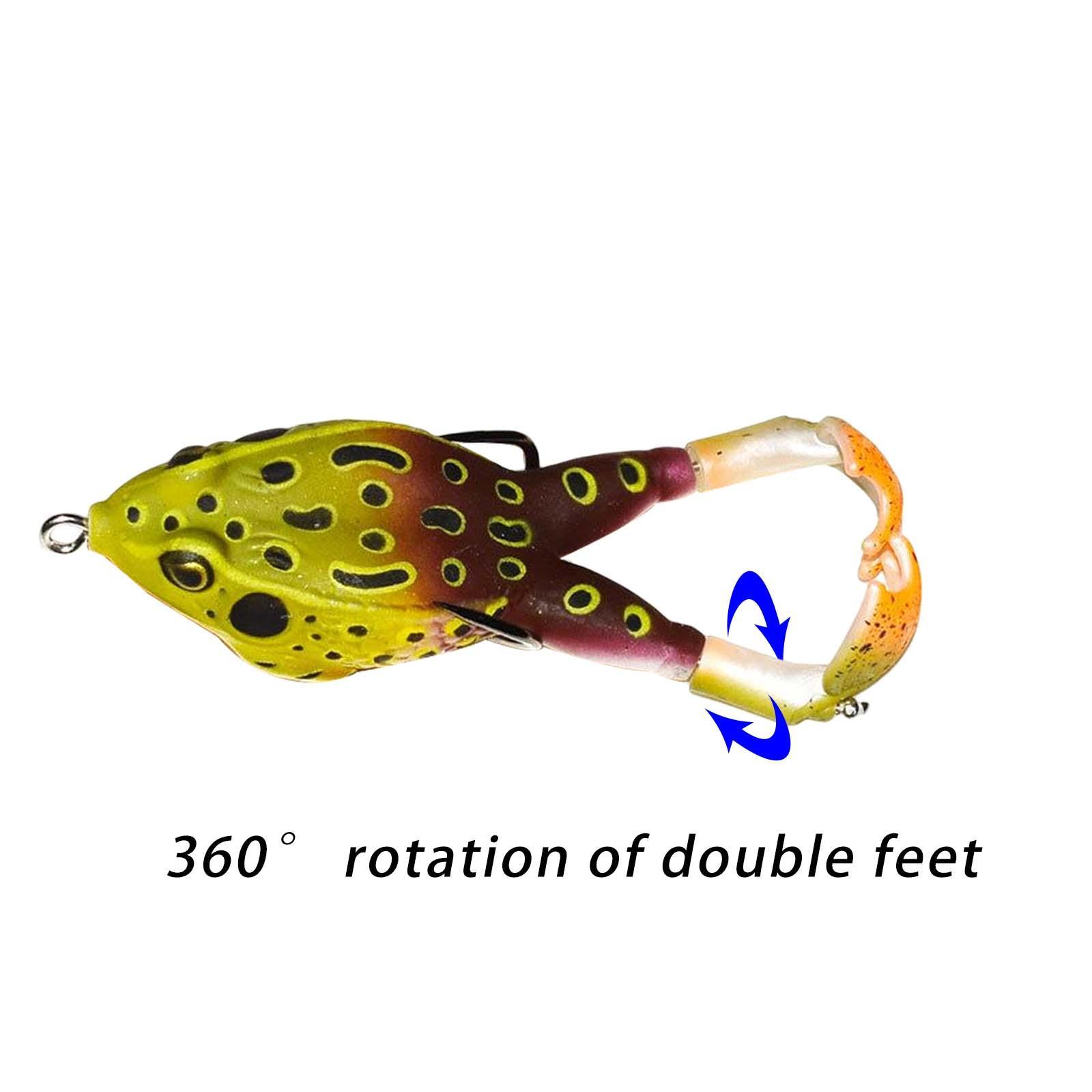 Frog Soft Silicone Baits Shad Fishing Lures Fishing Tackle, Artificial Prop Trolling Lure, Fishing Frog Lures Jigging for Trout Pike Accessory