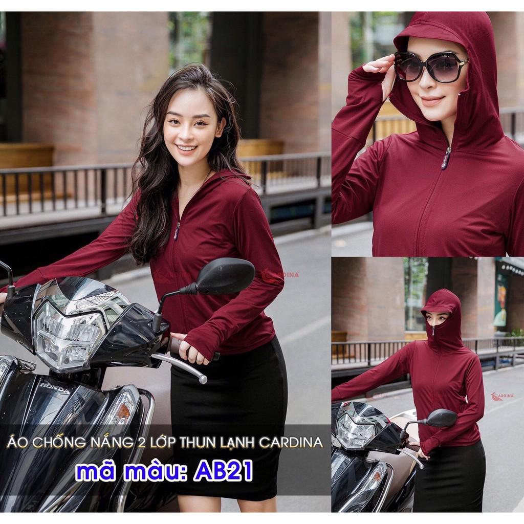 Áo Chống Nắng Nữ 2 Lớp Thun Lạnh Cardina Cao Cấp Hàng Xịn - Mềm Mịn Cực Mát -