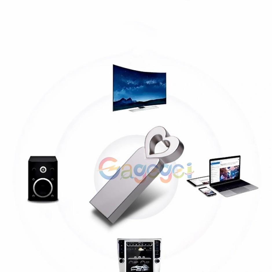 USB 2.0 Dung Lượng 1gb 2gb 4gb 8gb 16gb 32gb 64gb 128gb Hình Trái Tim Nhỏ Gọn