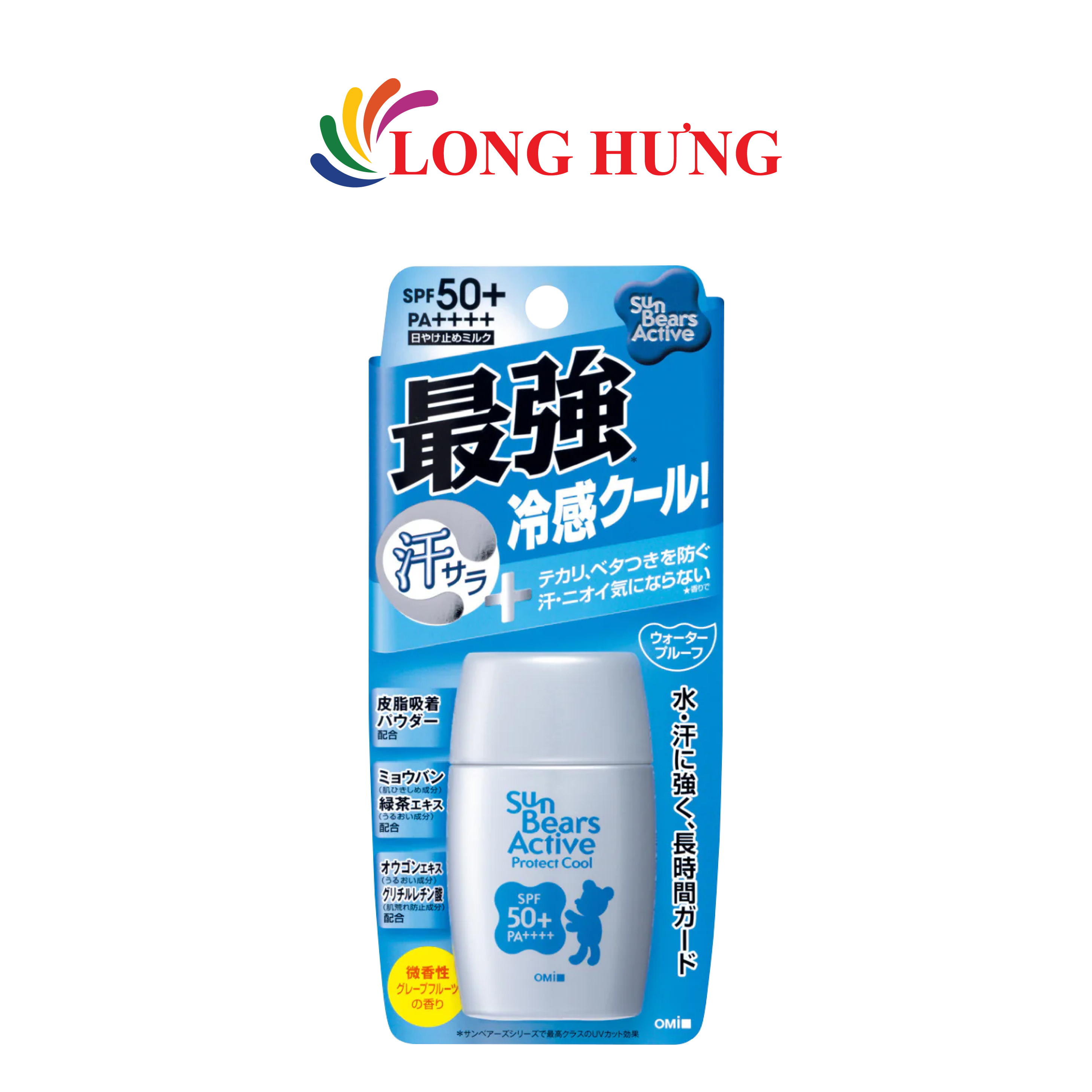 Kem chống nắng Omi Sunbears Active SPF50+ PA++++ (30g) - Hàng chính hãng