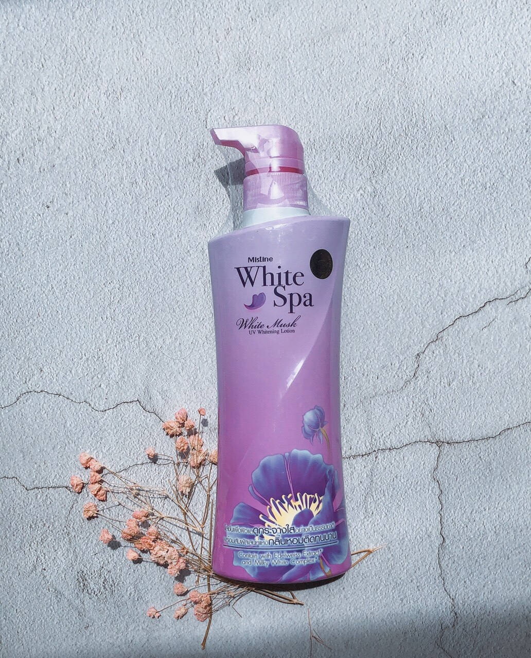 KEM DƯỠNG DA TOÀN THÂN MISTINE WHITE SPA WHITE MUSK UV WHITENING LOTION  400 ML