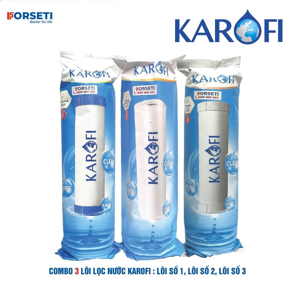 Combo 4 lõi lọc thô cho máy lọ nước RO Karofi - Hàng Chính hãng