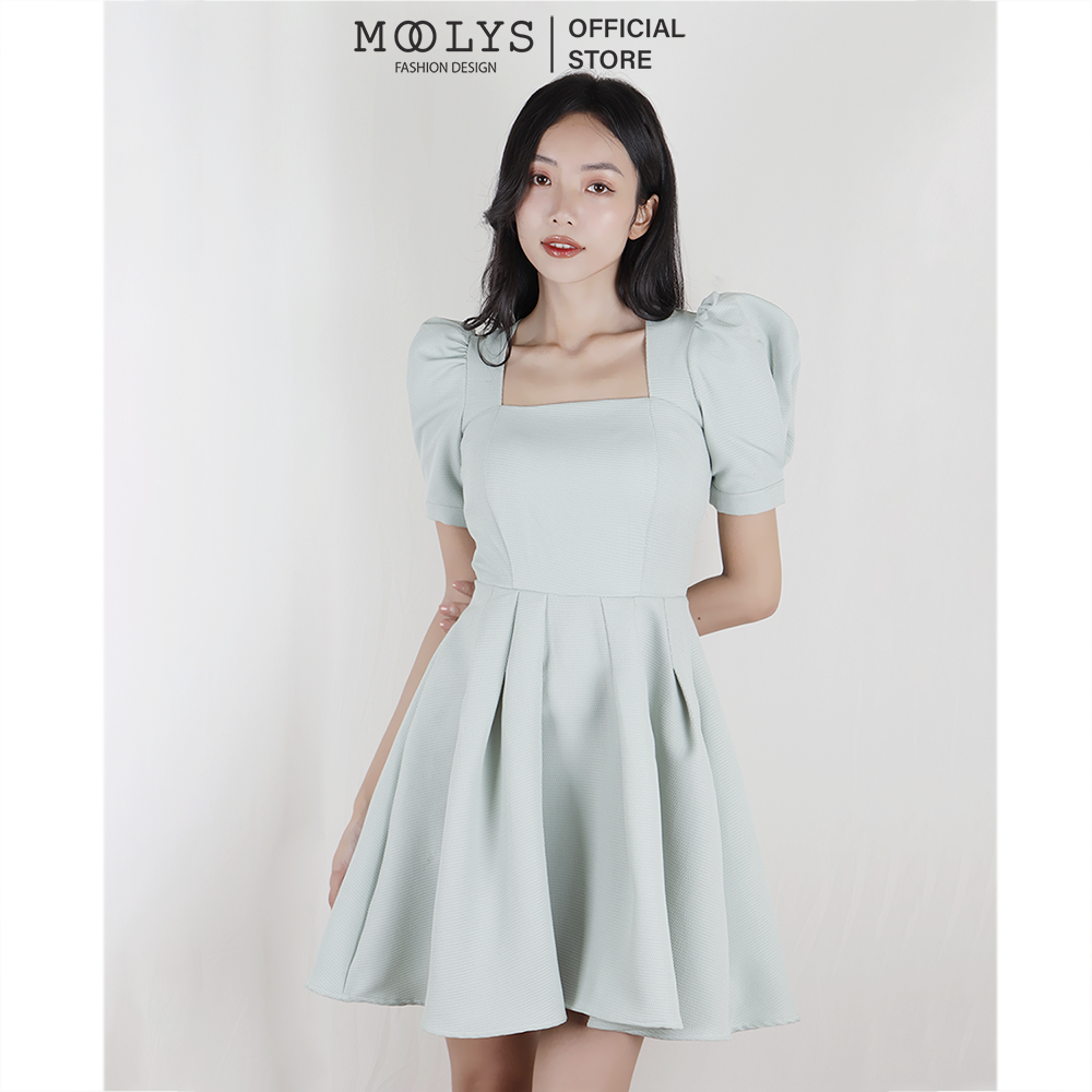 Đầm xoè dự tiệc tay phồng Moolys MD008