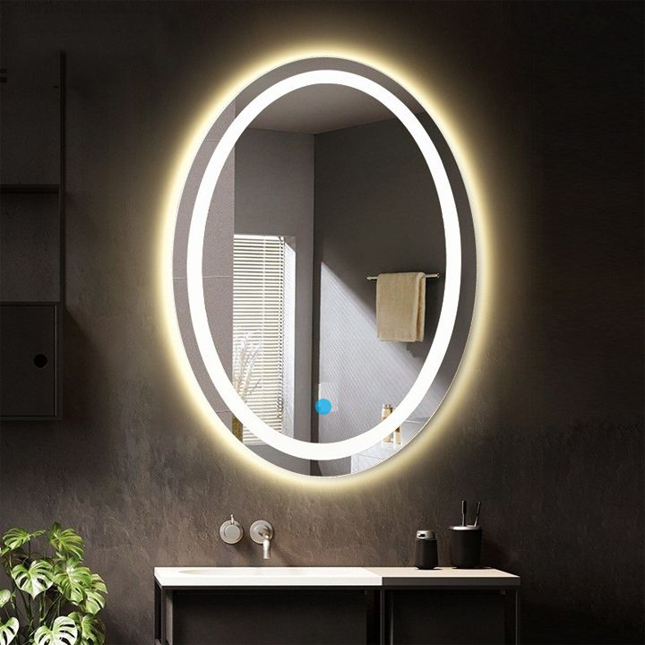 GƯƠNG TREO TƯỜNG HÌNH OVAL ĐÈN LED CẢM ỨNG GNT07