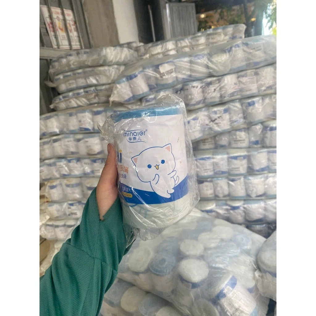 Túi Đựng Rác Cuộn 100 Túi Có Dây Rút 45x50cm – Loại Siêu Dày 360gr / Mỏng 250gr – Nhựa PE Dai Chắc Chắn, Chống Rò Rỉ Nước - HÀNG CHÍNH HÃNG MINIIN