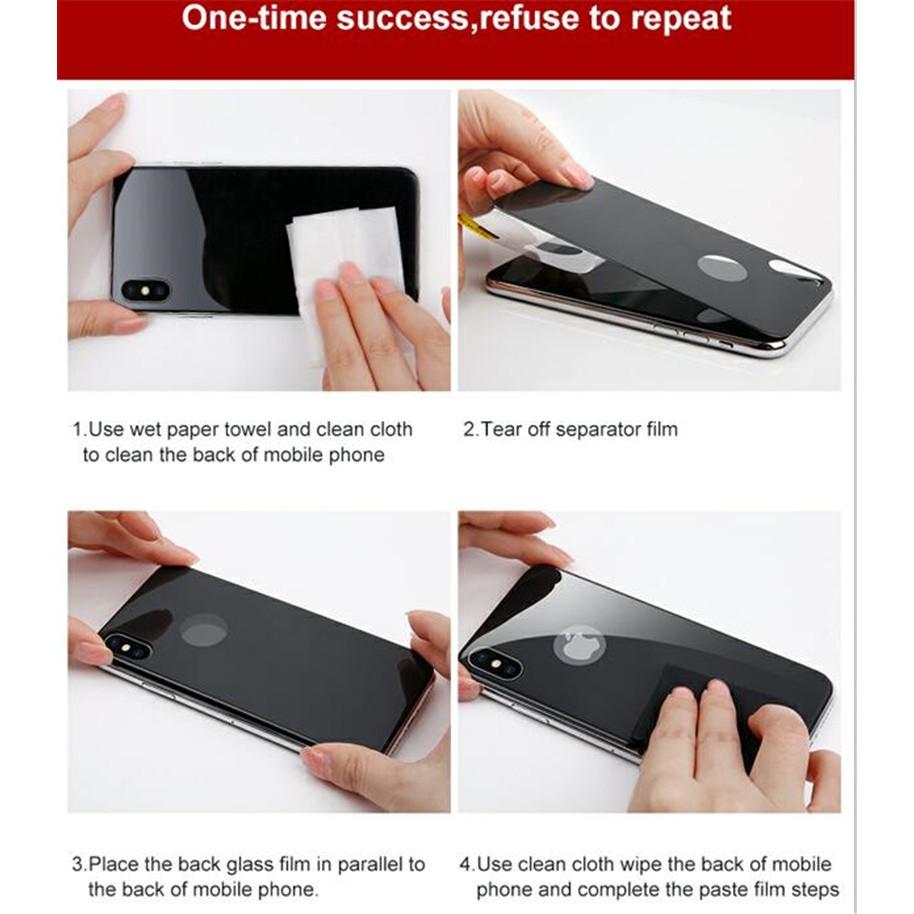 Kính cường lực iphone X mặt sau kín màn 4D hàng chính hãng Baseus