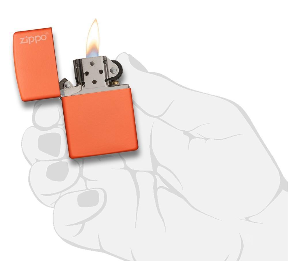 Bật Lửa Zippo Orange Matte with Zippo Logo 231ZL