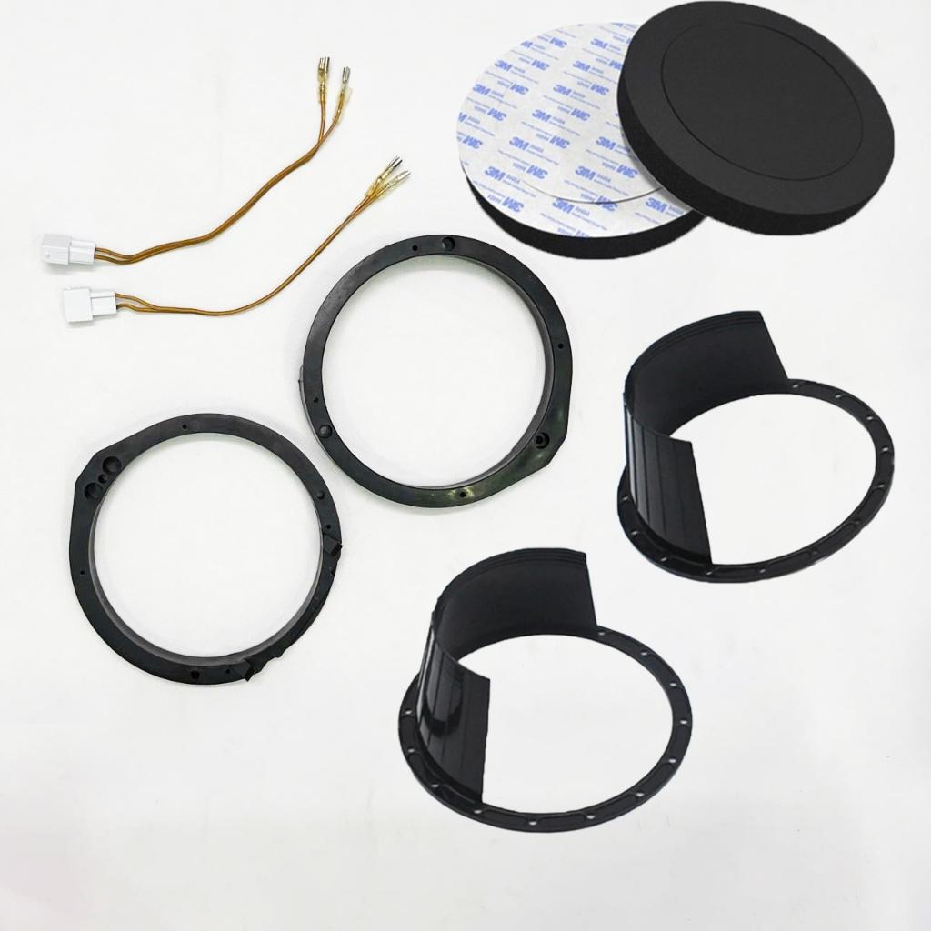 Combo Dưỡng loa cánh Honda loại 1 mẫu viền dày kèm giắc nối tiếp viền loa cánh Honda 6.5 inch (16cm)