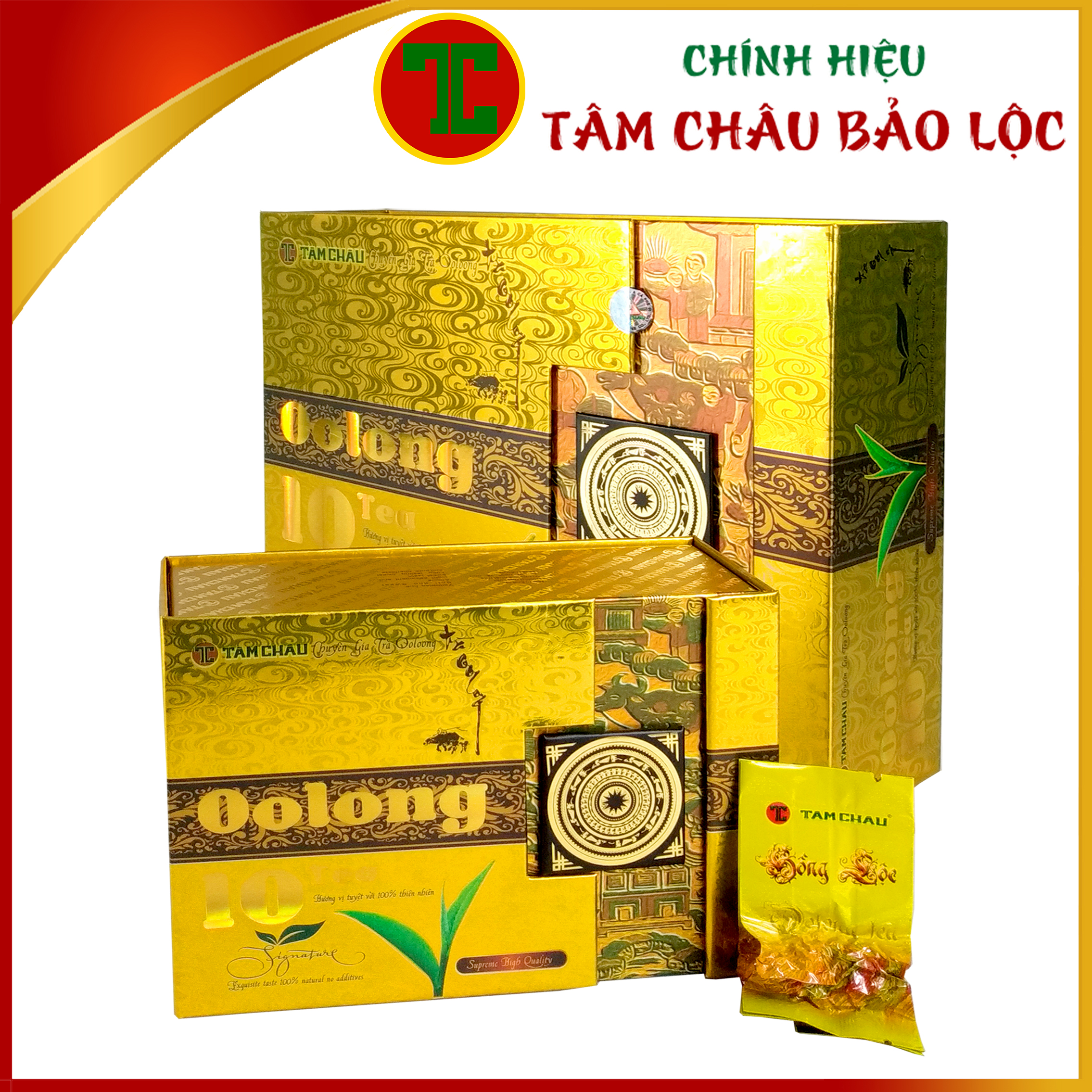 [TÂM CHÂU] Hộp Trà Biếu Oolong 10 Tea Sang Trọng 320G