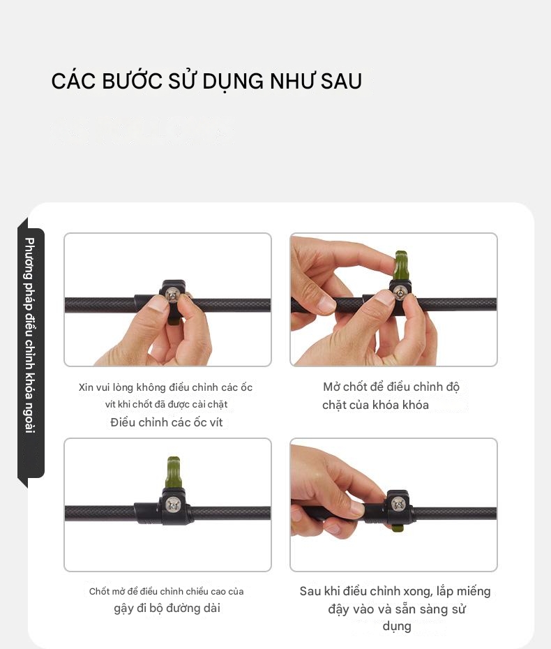 Gậy Leo Núi Trekking Sợi Carbon Siêu Nhẹ Naturehike CNK2300DS010 Gậy Hiking Đi Bộ 135 cm