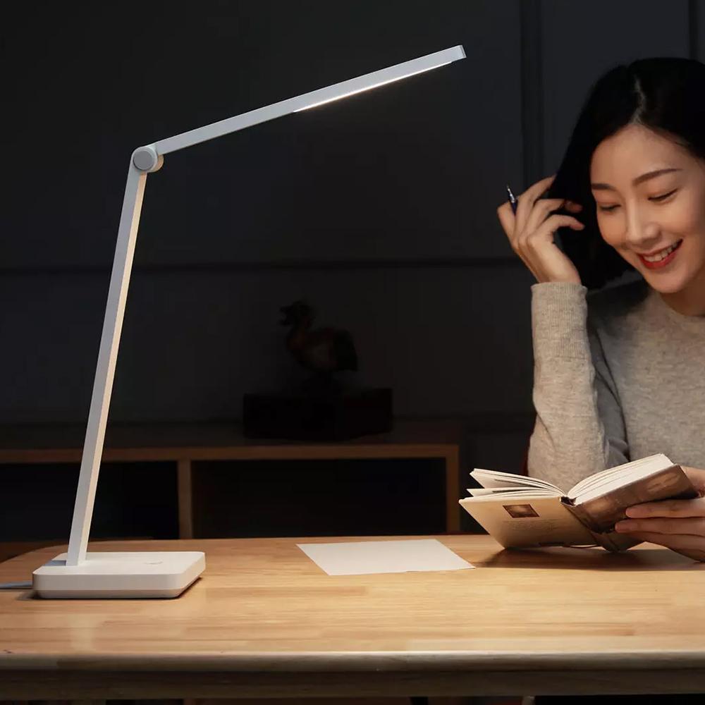 Đèn bàn thông minh Xiaomi Mi Lite Đèn LED không nhấp nháy Bảo vệ mắt 4000K Có thể thay đổi độ sáng kết nối với Mijia APP Điều khiển thông minh