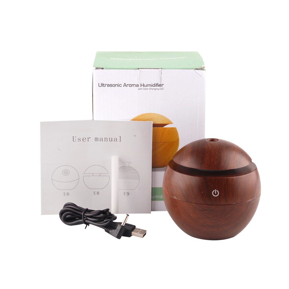 130ML USB Hương Thơm Khuếch Tán Tinh Dầu Siêu Âm Thanh Mát Sương Máy Tạo Độ Ẩm Không Khí 7 Đèn LED Đổi Màu Đèn Ngủ Cho Văn Phòng Nhà