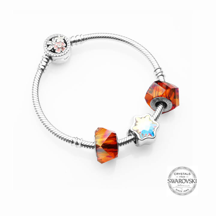 Vòng Tay Tropicana Phối Charm Swarovski Ngôi Sao May Mắn