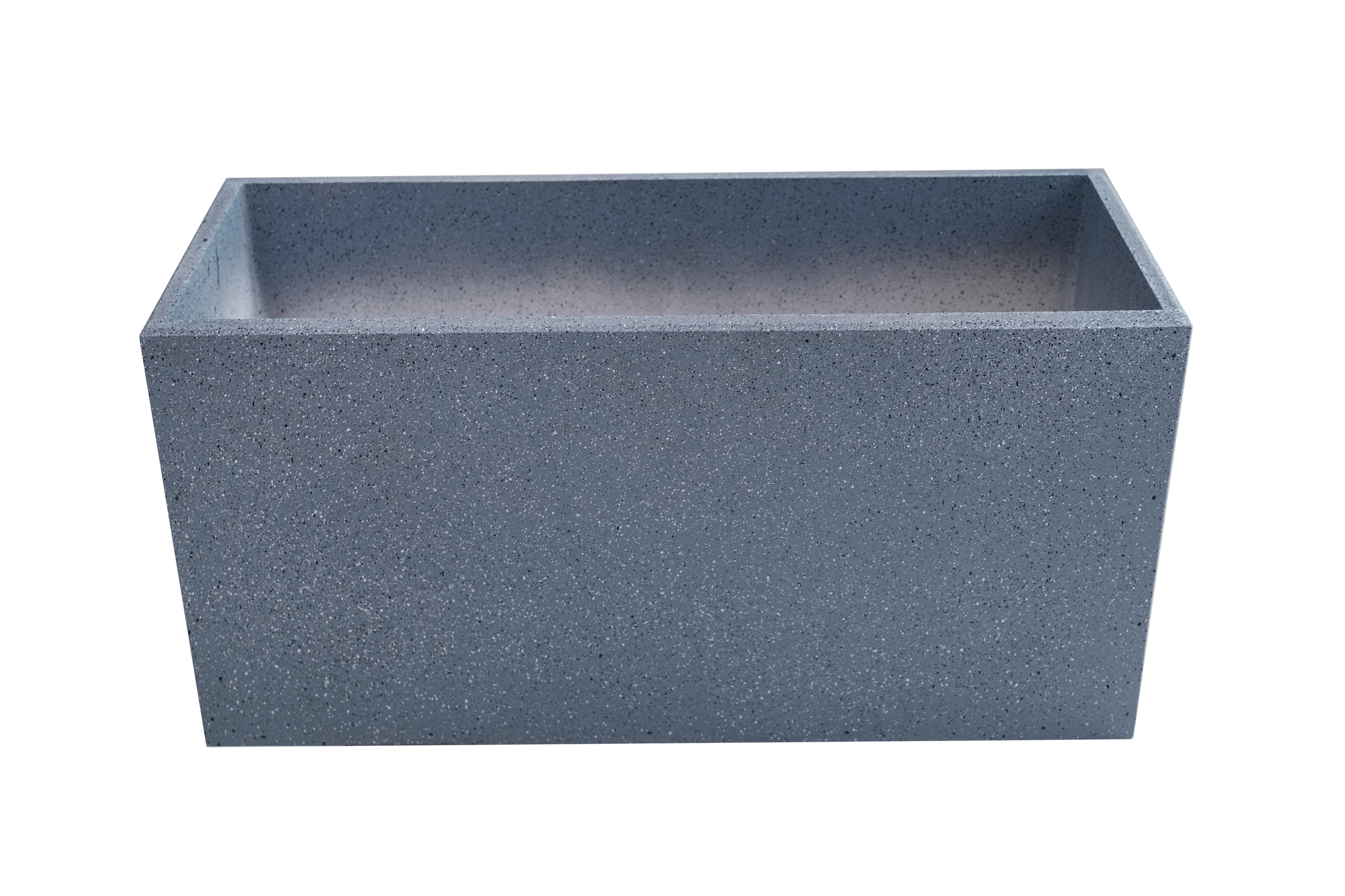 Chậu composite chữ nhật trơn màu giả đá 50*20*25 Home Việt